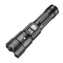 1pc Rechargeable LED Flashlight High Power Zoomable Torch With LCD Display 3 Lighting Modes Waterproof Handheld Light For Outdoor Camping Hiking Emergency - Flashlight - View 11
