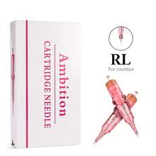 AMBITION 20pcs Disposable Tattoo Cartridge Needles 0.25mm 0.3mm 0.35mm RL Series For Tattoo Machine Eyebrow Eyeliner Permanent Makeup - Baby Pink - View 31