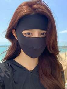 1pc Women's Summer Face Sun Protection Mask, Full Face UV Protection, Ice Silk Breathable, Suitable For Daily Outings And Travel - Face Bikini - View 8