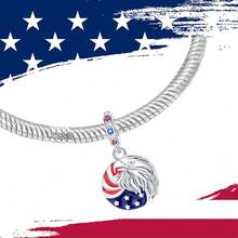 Silver Plated Charms For Bracelets,Patriotic Statue Of Liberty Bead,4th Of July Pendant,Silver Pendant Charm Suitable For Bracelet DIY Women's Jewelry - Silver - View 4