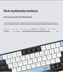 Acer Combo inalámbrico de teclado y ratón de doble modo, silencioso, recargable, con diseño bicolor, para oficina, Bluetooth - Ver 10