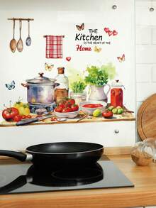 Pastoral Watercolor Jam Kitchen Wall Stickers, Waterproof And Oil-Proof, Removable Self-Adhesive Paper, DIY Cozy Kitchen Wall Decor - Wall Stickers - View 9