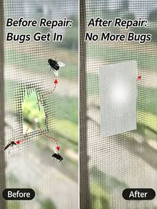 1pc Self-Adhesive Window Screen Repair Tape, Waterproof Tear-Resistant Insect Patch, Multi-Purpose Window Fabric And Mesh Repair Sticker, Used To Repair Window Screens To Block Mosquitoes - Upgraded Version - View 6