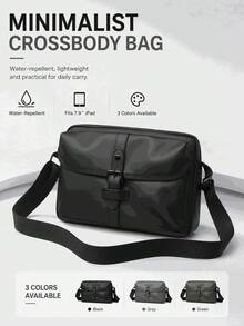 Men's Japanese Minimalist Crossbody Shoulder Bag, High-End Casual Commute Travel Daily Large Capacity Messenger Bag - Multicolor - View 7