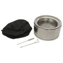 Fire Pit Folding Smokeless Firepit Stainless Steel Portable Outdoor Firepit Fire Pits For Outside Camping - Silver - View 4