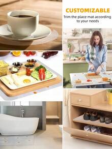 LMMAKE 4/12 divisores lavables para refrigerador: tapetes impermeables y oleofóbicos. Organizan y protegen estantes de vidrio, gabinetes y cajones del congelador/refrigerador. Previenen derrames y simplifican la limpieza. Accesorios esenciales de almacenamiento y organización para la cocina, ideales para chefs caseros y familias. - Alfombrilla estampada para frigorífico - Ver 8