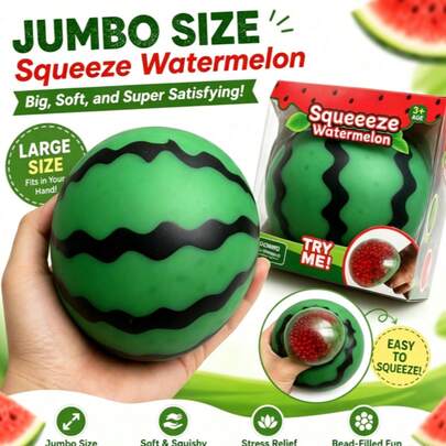 1pc Beaded Watermelon Pinch Le Watermelon Simulation Fruit Creative Vents Ball Decompression Toy-Perfect Gift For Birthday, Holiday, Christmas, Valentine's Day And Easter