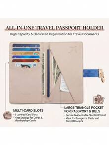 Pomelo Best Dompet Paspor Pomelo Terbaik dengan Motif Gradien dan Slot Kartu, Perlengkapan Perjalanan Penting - MultiWarna - View 4