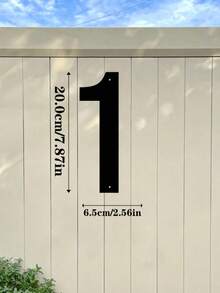 1 Piece 0-9 Number Metal House Number Plate - Metal House Number Plate, Suitable For House Numbers, Outdoor Mailbox Numbers, Home Decoration, Garden Decoration, Gates, Garage Doors, Includes Numbers 0 To 9, Can Be Freely Combined - Number - View 8