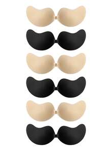 4 Pairs Invisible Sexy Front Closure Breast Petals, Seamless Backless Bras For Women - Multicolor - View 24