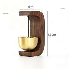 1pc/2pcs Feng Shui Wealth & Fortune Doorbell, Dopamine Wind Chime, Magnetic Doorbell, Walnut Wood Doorbell, Chinese Style Copper Bell, Suitable For Home And Commercial Entrances - Model B - View 13