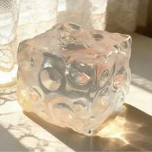 1/4pcs Random Color Transparent Jelly Cheese Squishy Toy, Clear Cube Stress Relief Squeeze Toy, Soft TPR Malleable Fidget Toy, Anxiety Relief Decompression Vent Toy Gift - Multicolor - View 7