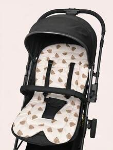 All-Season Baby Stroller Seat Cushion, Soft Skin-Friendly Baby Inner Pad, Cute Pattern Design, Easy Installation, Fits Most Strollers For Travel - 彩色 - 查看 6