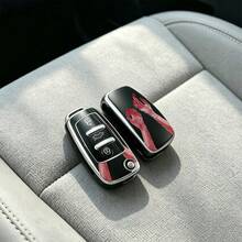 1pc Car Key Case-Edgy Print,Suitable For Audi A3 8P, A6 C6, Q3 8U, A1 8X, Q7 4L, TT 8J, R8 42.Advanced Soft-Touch, Does Not Block Signal, Unisex. - Audi 3 Button Model CA - View 9