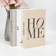 1/3pcs Linen LOVE+AT+HOME Decorative Fake Books, Faux Coffee Table Books, Nordic Style Home Decor, Suitable For Room Decoration, Bedroom, Home, Autumn, Wedding, Graduation Season, Living Room Wall Art, Holiday Essential, Garden Outdoor, Teacher Gifts, Party, Halloween, Birthday Decorations, Back To School, Hen Do Accessories - Multicolor - View 13