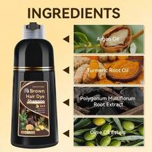 Sampo Pewarna Rambut Jahe 3-in-1 - Ekstrak Botanikal, Warna Cerah dan Tahan Lama, Hidrasi Sepanjang Hari, Lembut untuk Kulit Sensitif, Melembutkan Rambut, Melembapkan, Mengurangi Rambut Kusut, Warna Instan, Menambah Kilau, Volume dan Kehalusan pada Rambut, Cocok untuk Pria & Wanita - MultiWarna - View 4