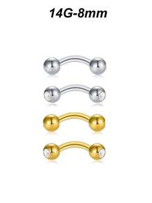 4pcs Small Belly Button Rings 14G 316L Steel Belly Piercing For Women Navel Rings Hypoallergenic Eyebrow Lip Daith Rook Piercing Jewelry 8-18MM - Small Belly Piercing Ring - View 9