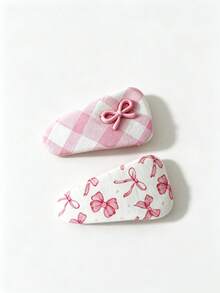 2pcs Soft Pink Rabbit Heart Shaped Hair Clips, Unique Fabric Bow Oval Side Clips, Girly Hair Accessories (Slight Variation In Doll Position Due To Batch Difference) - Multicolor - View 5