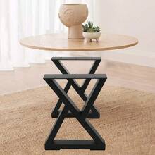 Modern  Metal Table Legs Set Of 2, Industrial Rustic DIY Furniture Table Legs Coffee Table Legs For DIY Table Desk Breakfast Bar Stand Bench - Black - View 1