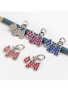 Bling Pet ID Tag For Dogs - Customizable With Name & Contact Info, Cute Puppy Collar Accessory, Anti-Lost Identification Tag For Small/Large Dogs - Multicolor - View 9