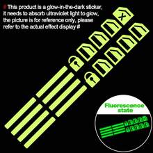 Small Glow-In-The-Dark Stickers For Car Window Lift Buttons, Fluorescent Function Button Stickers For Car Interior, Green, Blue, Orange Car Lift Stickers - Glow-in-the-dark Sticker - View 10