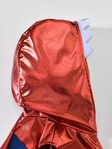 Vihyde Young Boy Halloween Dinosaur Tail Hooded Cape Costume - Red - View 6