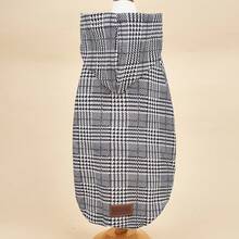 Plaid Print Pet Hoodie - Multicolor - View 3