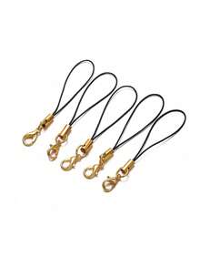 20pcs Multi-Color Mini Lanyards, Gold-Plated Lobster Clasp Single Loop Phone Straps, DIY Handmade Pendant Jewelry Accessories - Gold-plated Lobster Buckle - View 1