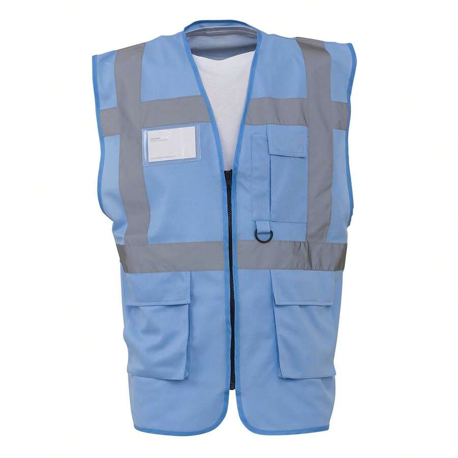Yoko Unisex Adult Executive Hi-Vis Waistcoat - Sky - View 1