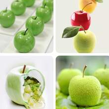8-Cavity Apple Silicone Mold For Baking Mousse Cake, Dessert, Bread, Chocolate, Fruit, Pudding, Gel, Ice Cream, Christmas Cake Decoration, Non-Stick And Easy Release, Apple Shape, Also Suitable For Soap And Candles, Non-Stick And Easy To Clean, Oven And Microwave - View 2