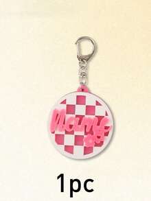 Custom Checkerboard Name Keychain,Checkered Backpack Tag,3d Name Keychain,Personalized Bag Charm,Cute Keychain Accessories,Customized,Customizable - Style a - View 16