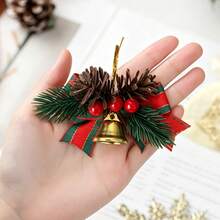 New Christmas Red Fruit, Pine Needle, Bow Accessories Gift Box, Garland, Pine Branches, Bells, Christmas Tree Decoration Pendants JLCE - Christmas Bow - Gold - View 6