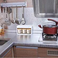 1 Roll Kitchen Wallpaper, Self-Adhesive Waterproof Countertop Cabinet Renovation Sticker - Solid Color - View 5
