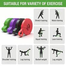 1 buah Resistance Band, Exercise Bands Pull Up Assist Bands - Set Tali Latihan - Tali Mobilitas Powerlifting Bands untuk Pria dan Wanita, Latihan Kebugaran, Latihan di Rumah - beraneka warna - View 4