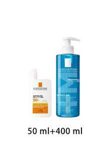 La Roche-Posay [حزمة] أنثيليوس يو في ميون 400 سائل غير مرئي بدون عطر واقي شمس SPF50+ 50 مل + إيفاكلار جل رغوي منقي مع مضخة 400 مل - أنثيليوس يو فيميون 400+ إيفاكلار - مشاهدة 2