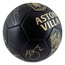 Aston Villa FC Phantom Printed Signature Football - Black/Gold - View 3