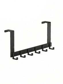 1 pieza Estante colgante sin taladro para puerta, Perchero de pared, Toallero de baño, Perchero de ropa para puerta, Perchero de llaves para entrada. Adecuado para cocina, almacenamiento colgante en puerta de baño, decoración de habitación, decoración del hogar, accesorios de cocina - Multicolor - Ver 25