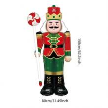 62 Inch Giant Standing Nutcracker Soldier Balloon Christmas Decoration Holiday Gift Balloon Children's Toy Balloon New Year Party Decor - Multicolor - View 4