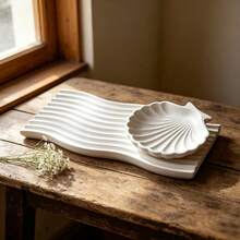 SILIKE LUFEI 3pcs Clay Silicone Mold Set: Long Wave Tray, Striped Vase & Shell Dish Decor Molds, Suitable For Resin, Plaster, Candle, Aromatherapy Products, Home Decor Display Silicone Molds - Silicone Mold - View 5