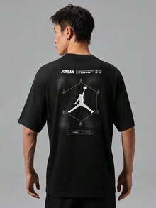 Kaos Rajut Lengan Pendek Tanpa Kerah AS JORDAN UTILITY GFX TEE Pria TIX4986-010 - Hitam - View 2