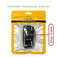 1pc Car Key Case-Exquisite Print,Suitable For Audi A3 8P, A6 C6, Q3 8U, A1 8X, Q7 4L, TT 8J, R8 42.Advanced Soft-Touch, Does Not Block Signal, Unisex. - Audi 3 Button Model CA - View 19