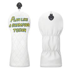 1PC Play Like A Champion Today Golf Wood Headcover, Club Shield For Driver Fairway Hybrid, Light Carry Golf Training Gear, Great Present For Golf Enthusiasts - Multicolor - View 7