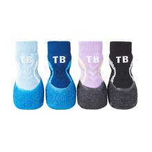 4pcs Knitted Dog Shoes Socks, Outdoor Pet Foot Covers, Soft Pet Boots, Suitable For Small, Medium, Large And Puppy Dogs - Multicolor - View 6