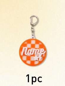 Custom Checkerboard Name Keychain,Checkered Backpack Tag,3d Name Keychain,Personalized Bag Charm,Cute Keychain Accessories,Customized,Customizable - Style a - View 9