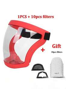 Full Face Transparent Protective Shield, Adjustable Buckle, Unisex Full Coverage Transparent Cycling Windproof Dustproof Face Mask, Windproof Welding Use - Multiple Styles - View 8