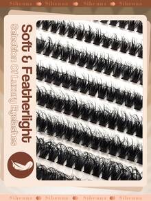 160 Pcs D Curl Russian Volume Lashes,80D 0.05mm Soft Wispy Fluffy Natural Lashes,For Beginners Easy To Use Salon-Quality Long-Lasting False Eyelash Extensions - D - 查看 3