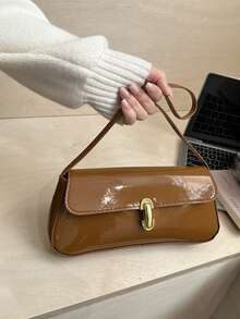 Women's Minimalist Daily Shoulder Bag - Brown - View 7