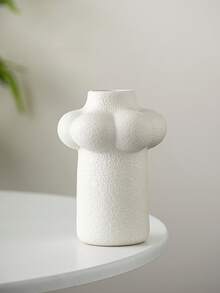 1 pieza Jarrón de cerámica mate con forma de nube, soporte para flores, múltiples colores, estilo minimalista moderno, decoración de escritorio, adecuado para boda, fiesta, hogar, oficina, Halloween, decoración navideña - florero - Ver 15