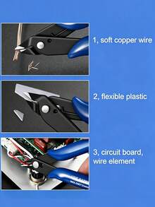 5 Inch Micro Flush Cutter, Small Wire Cutters Spring Loaded Cutting Pliers, Wire Cutters For Jewelry Making, Soft Copper Wire, Floral, Electronics, Model Craft, Heating Wire, 3D Print - A - View 3