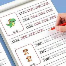 New 26 English Alphabet Handwriting Practice Sheets, Cursive Words Upper And Lower Case Tracing Paper Training + Gift, School Supplies Back To School Season Gift - A - View 2